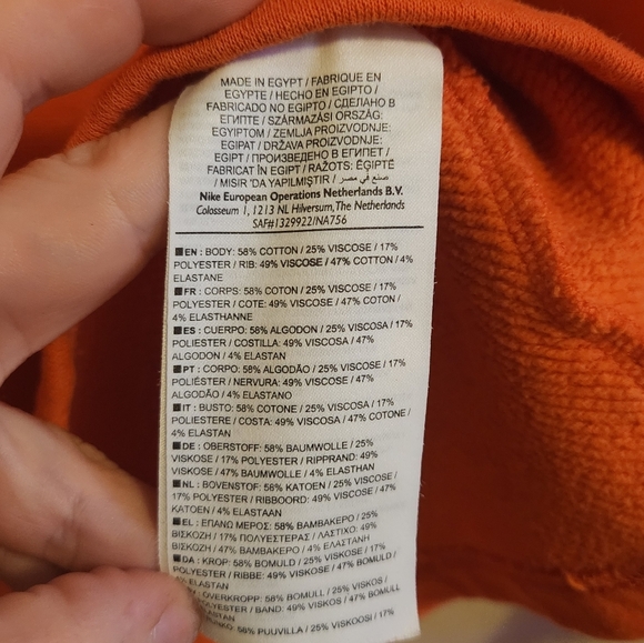 Nike Air Sweatshirt Dress Orange Women Small - Picture 6 of 8